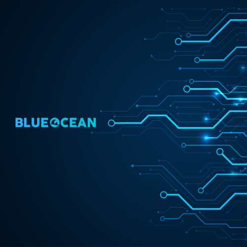 Equipo de Blue Ocean trabajando en un proyecto de transformación digital en su oficina de Barcelona